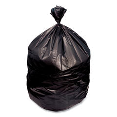 Boardwalk® Low-Density Waste Can Liners, 23 gal, 0.9 mil, 28" x 45", Black, Perforated Roll, 25 Bags/Roll, 8 Rolls/Carton