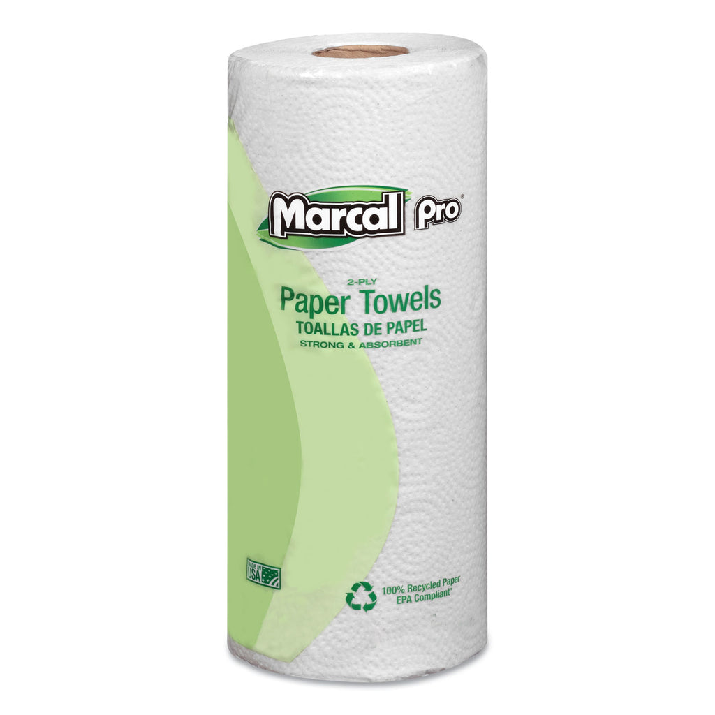 100% Premium Recycled Kitchen Roll Towels, 2-Ply, 11 x 9, White, 70/Roll, 30 Rolls/Carton